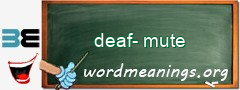 WordMeaning blackboard for deaf-mute